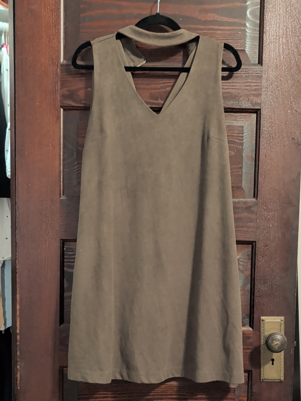 Wishlist Olive Mini Dress with Choker Neck